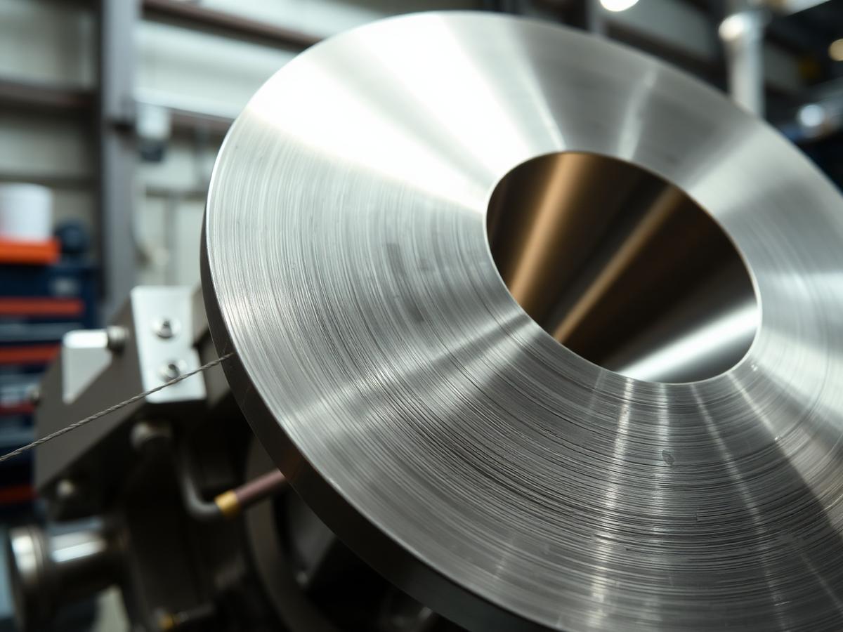 Large forged nickel alloy rings and discs on a heat-treatment pallet